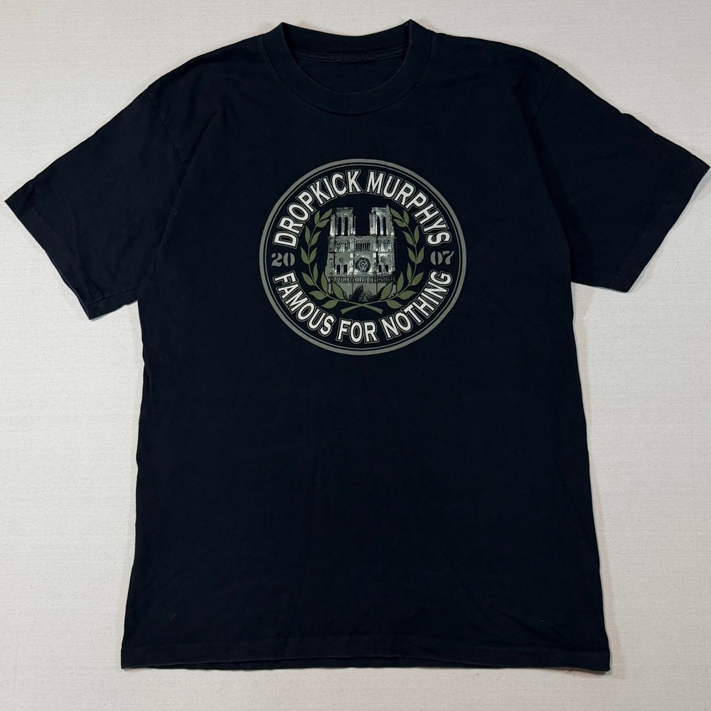 Dropkick Murphys Famous For Nothing Meanest of Tours Shirt L Irish Punk Band Tee
